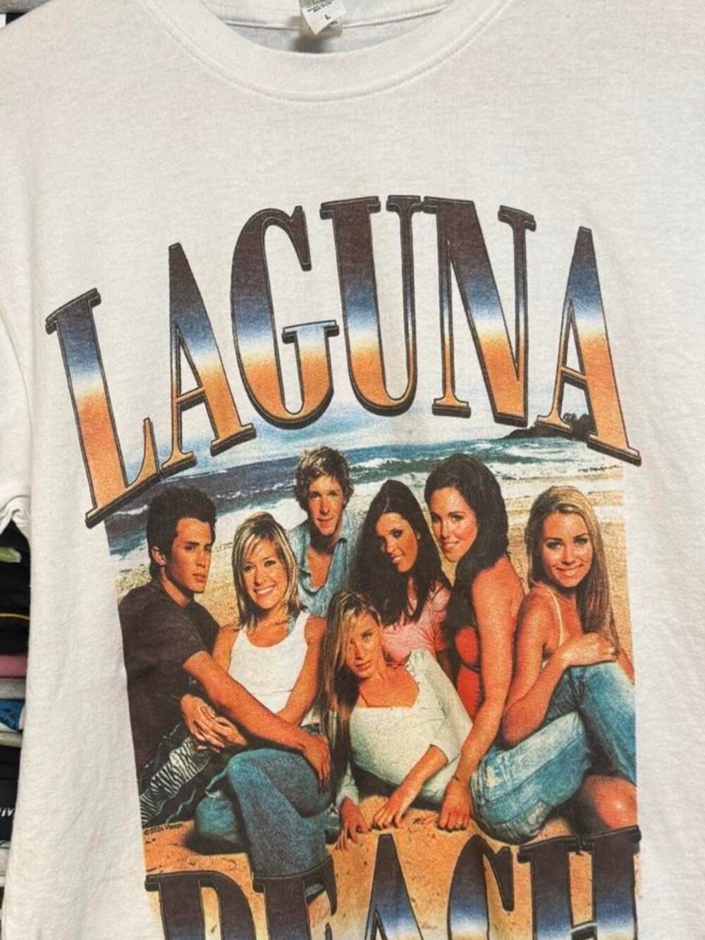 Laguna Beach white tv show promo t-shirt